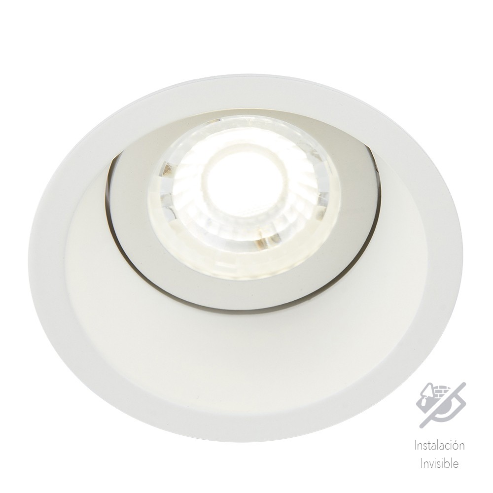 10YDR002MVB-URANIUMI-Blanco-Tecnolite-01 Bala de Techo GU10 Redonda Dirigible Recesada Blanca (Sin Bombillo) Uranium II - Imagen 1