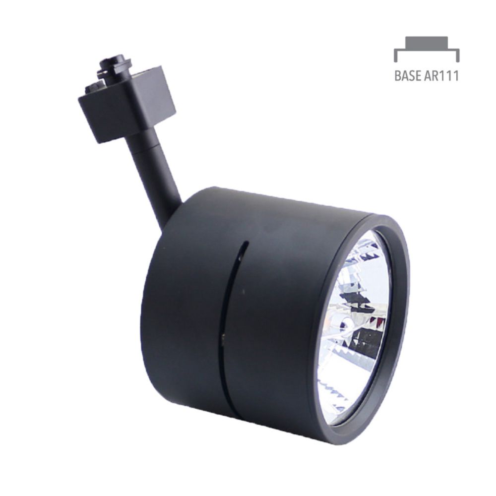 60YS390MVN-Spot-Led-Avoir_Negro_Tecnolite_01 Spot Led AR111 Negro para Riel (Sin Bombillo) Avoir - Imagen 1