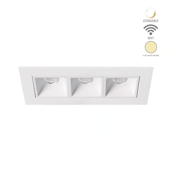 7YDLED3163MVBTCW_Mini-Cardan-Lucida-III-Smart-Blanca_TECNOLITE_01 Mini Cardan Triple Blanco Smart WiFi Lucida III- Luz Blanca Dinámica - Imagen 1
