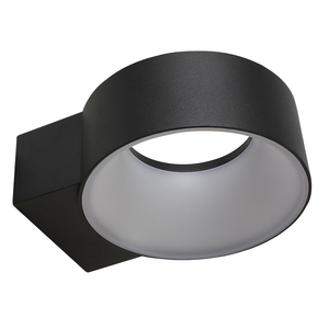 8HLED1180MV30N_Lampara-de-Exterior-LED-para-Sobreponer-AACHEN-II_Negro_Tecnolite_01 Aplique de Muro Exterior Redondo Negro 8W Led Integrado Aachen II - Luz Cálida - Imagen 1