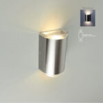Aplique de Muro Exterior Semi-Cilíndrico Cromo 14.5W Led Integrado Arriba/Abajo Edulis - Imagen 3