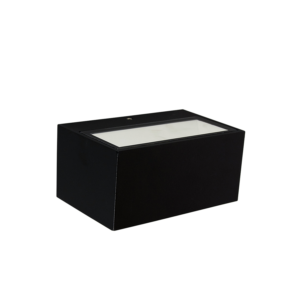 HLED-370N-ALMANAMA-Negro-Tecnolite-01 Aplique de Muro Exterior Cubo Negro Led Integrado Al Manama - Imagen 1