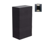 Aplique de Muro Exterior Rectangular Negro Led Integrado Arriba/Abajo Rawenna - Luz Neutra