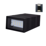 Aplique de Muro Exterior Rectangular Negro Led Integrado Arriba/Abajo Rawenna - Luz Neutra - Imagen 2
