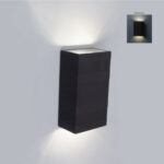 Aplique de Muro Exterior Rectangular Negro Led Integrado Arriba/Abajo Rawenna - Luz Neutra - Imagen 6