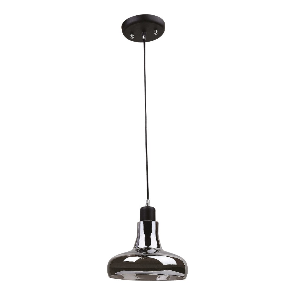 LVITEC19116414N-LviviI-Negro-Tecnolite-01 Lámpara Colgante en Vidrio Cromado (Sin Bombillo) Lviv I - Imagen 1