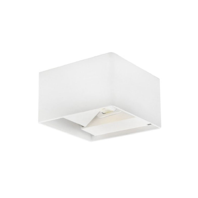 ZIBTEC00730221B-Zibo-Blanco-Tecnolite-01 Aplique de Muro Exterior Cubo Blanco 7.5W Led Integrado Ajustable Zibo - Imagen 1