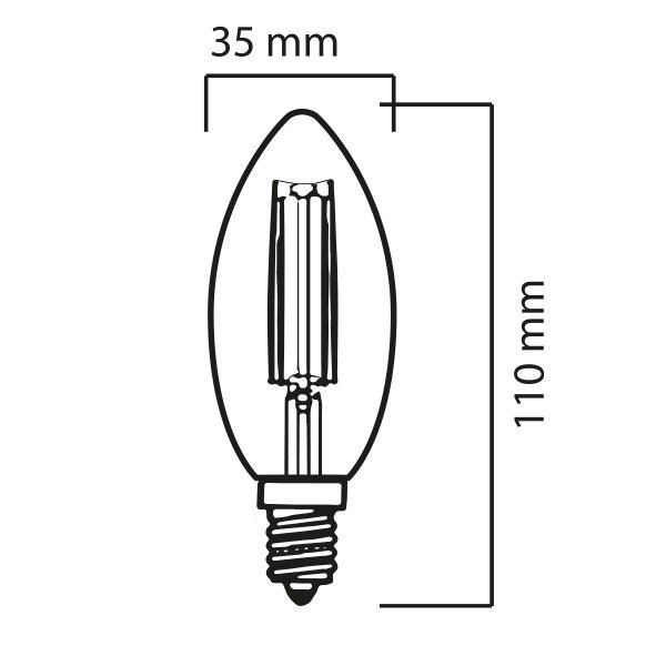 LXC354W12 Bombillo Vintage Tipo Vela 4W E12 Transparente Lienxo 03 jpg