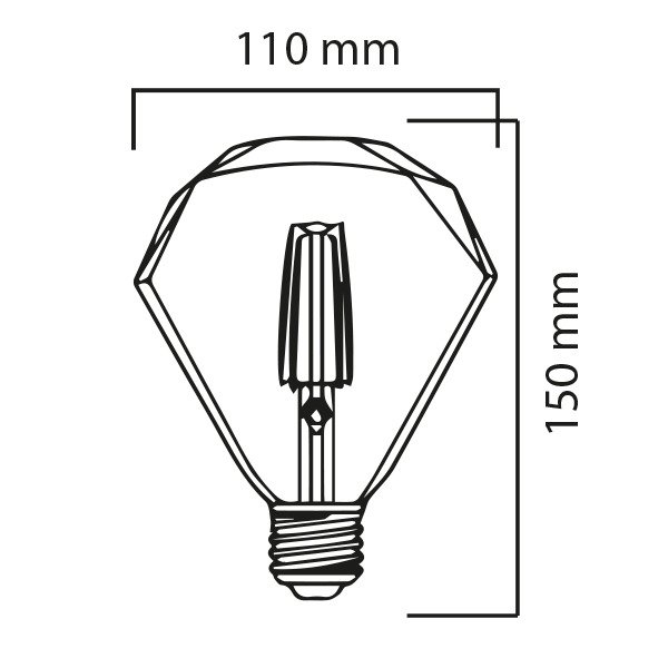 LXD14W Bombillo Vintage Tipo Diamante 4W Transparente Lienxo 03 jpg