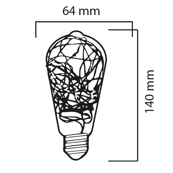 LXST641WW30 Bombillo Vintage Tipo Pera Espiral 4W Ambar Lienxo 03 jpg