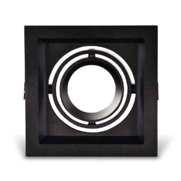 DLGUALAX1 NBALA CUADRADA PARA BOMBILLO GU10NEGRO01 1