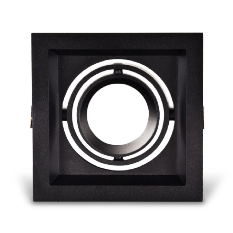 DLGUALAX1 NBALA CUADRADA PARA BOMBILLO GU10NEGRO01 1