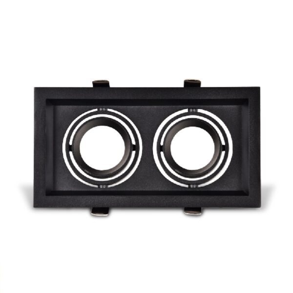 DLGUALAX2 NBALA CUADRADA PARA BOMBILLO GU10NEGRO01