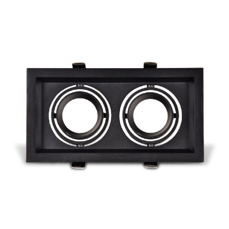 DLGUALAX2 NBALA CUADRADA PARA BOMBILLO GU10NEGRO01