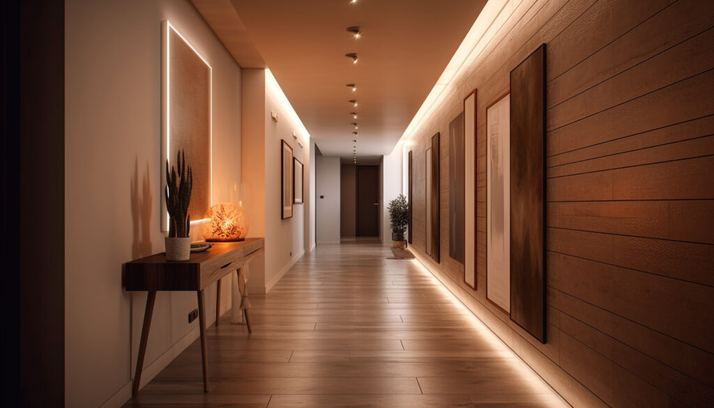 modern elegance sleek clean loft apartment generated by ai