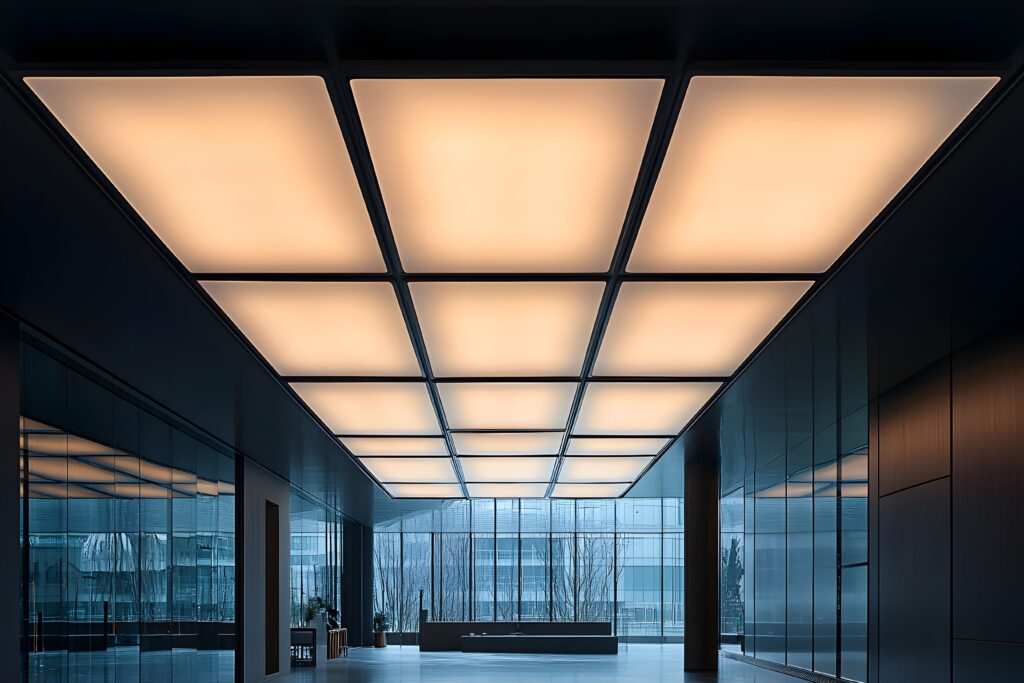 modern office interior with spacious design innovative lighting (1)