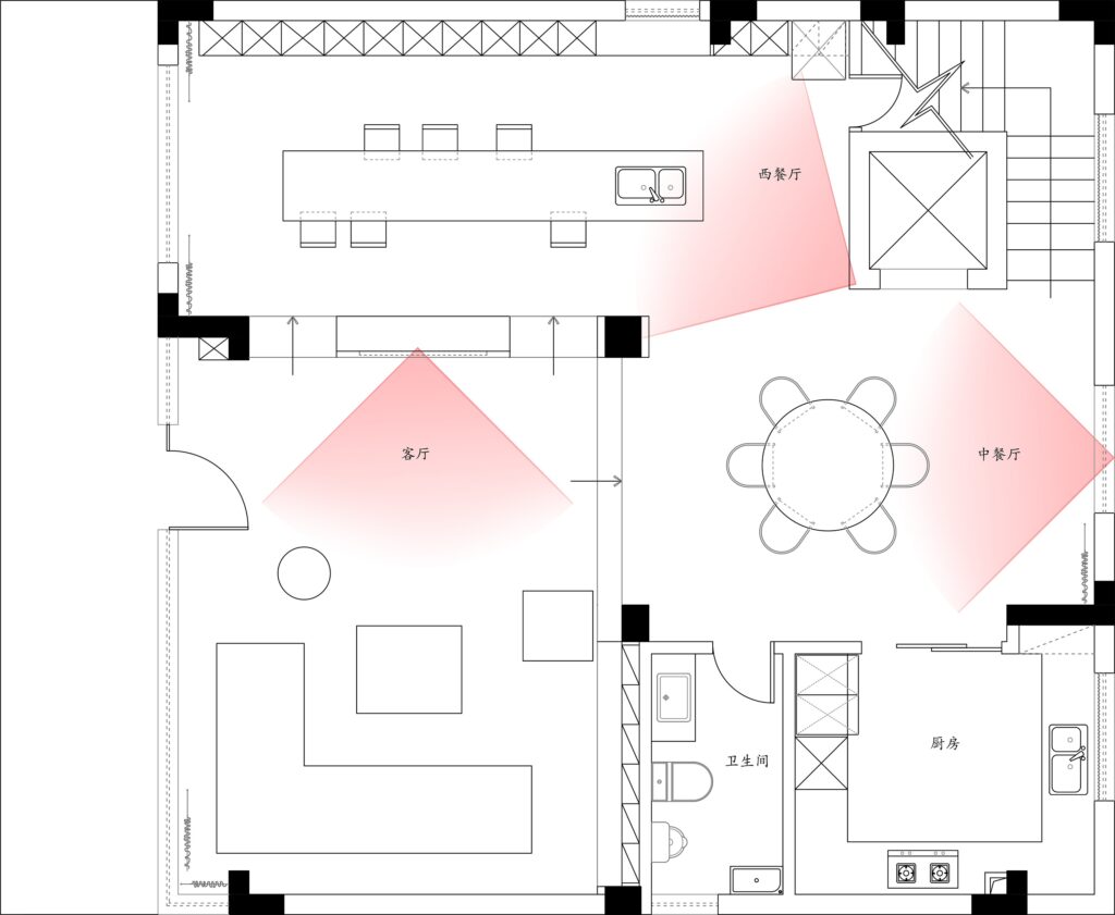 modern open plan house floor plan